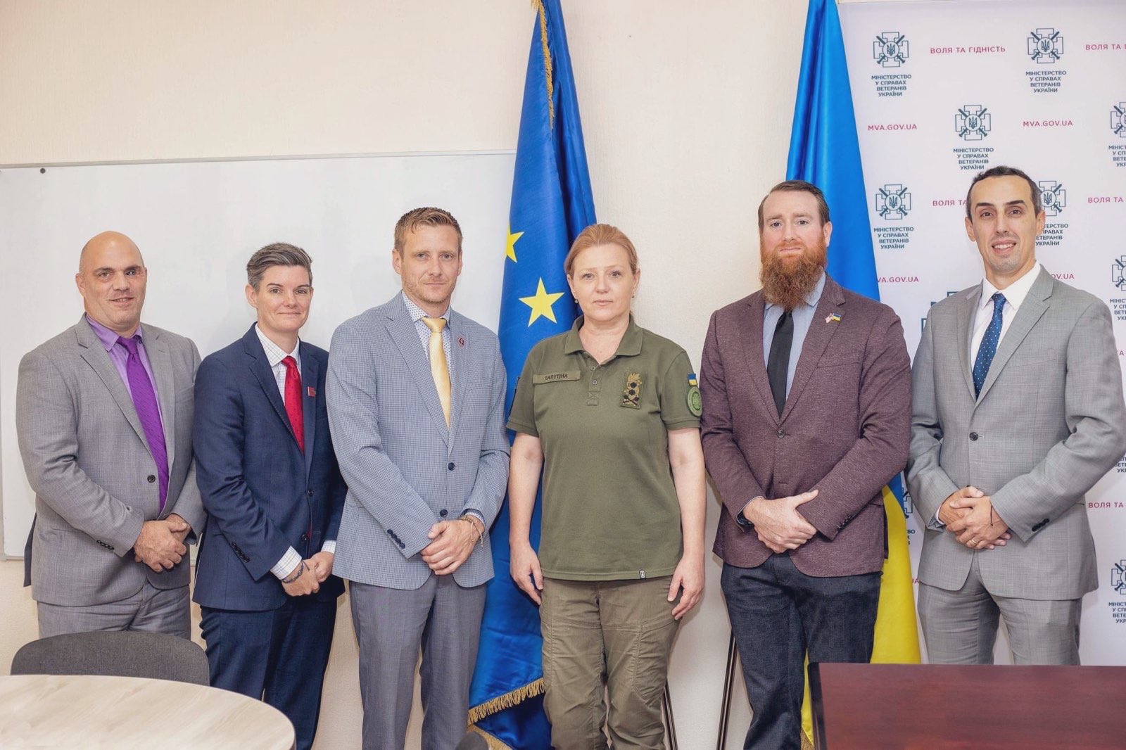 The US-Ukraine Veterans Bridge team had the honor of meeting with Minister for Veterans Affairs of Ukraine Yulia Laputina