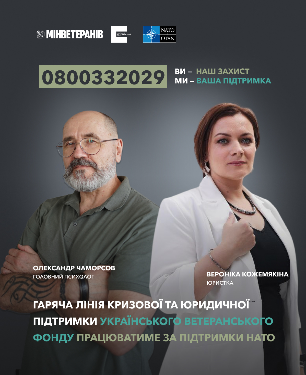 Гаряча лінія кризової та юридичної підтримки Українського ветеранського фонду